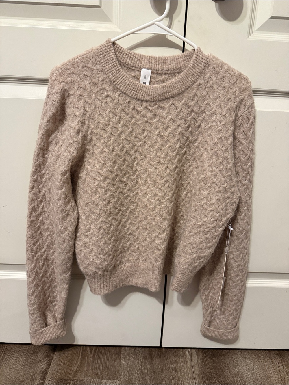 Lululemon Women's alpaca wool blend Crewneck Sweater in Light Taupe